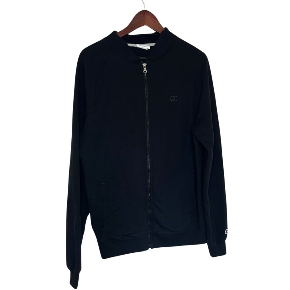 SOLD champion authentic black zip up sweatshirt size medium - Picture 1 of 8